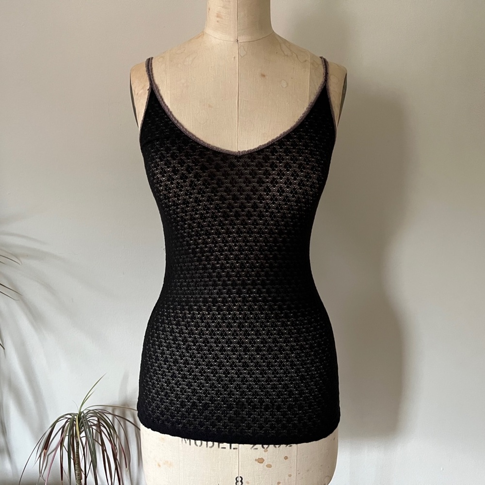 Womens small (S) lace stretch Intimately Free camisole thong set black taupe